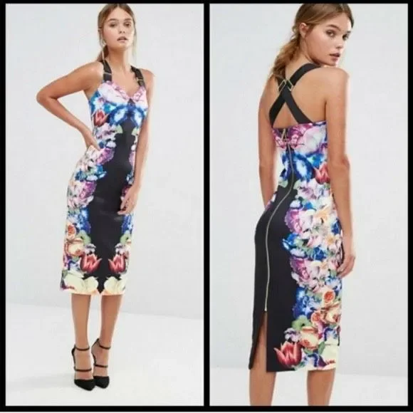 Ted Baker 'Deony' Buckle Strap Sheath Dress size 1 - Picture 1 of 13